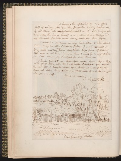 Carta autógrafa de John Constable a John Thomas Smith, de Memorias de la vida de John Constable, por Charles Robert Leslie, impreso por James Carpenter de John Constable