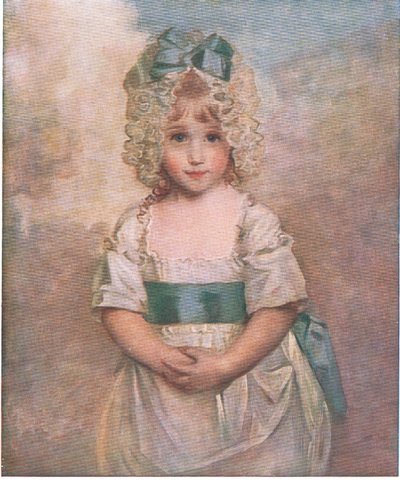 Charlotte Augusta Papendier a la edad de cinco años, Bibbys Annual, 1916-17 de John after Hoppner