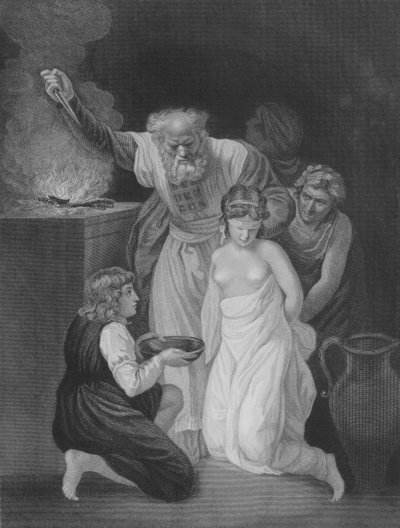 El sacrificio de la hija de Jefté, Jueces 11, Versículo 20-40 de John after Opie