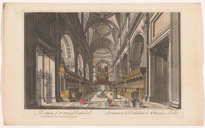 Vista del coro de la Catedral de San Pablo, Londres
El coro de la Catedral de San Pablo (título en el objeto) de John and Carington Bowles