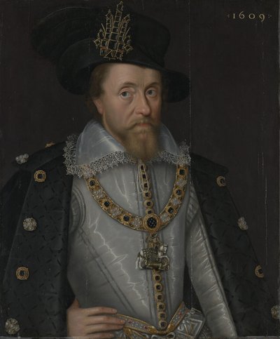 Rey Jaime I de Inglaterra y VI de Escocia (1566-1625) de John de Critz