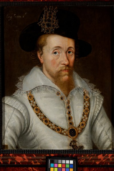 Jaime I y VI (1556-1625) de John de the Elder (studio of) Critz