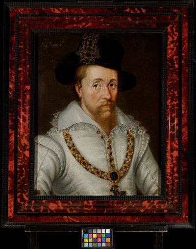 Jaime I y VI (1556-1625) de John de the Elder (studio of) Critz