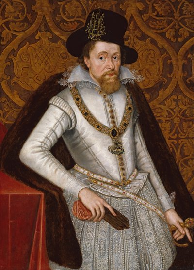 King James VI and I, c.1605 (óleo en panel) de John de the Elder Critz