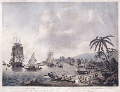Vista de la Bahía de Matavai, Tahití, 1787 de John the Younger Cleveley