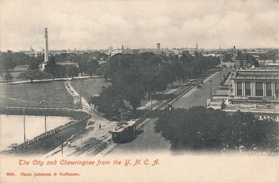 La ciudad y Chowringhee desde el Y.M.C.A., principios del siglo XX de Johnston and Hoffmann