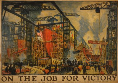 En el trabajo por la victoria, 1918 de Jonas Lie