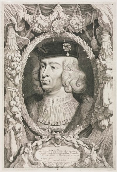Los duques de Borgoña: No. 8. Retrato de Felipe I (el Hermoso) de Castilla de Jonas Suyderhoef