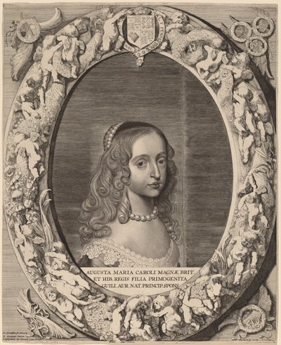 María I Estuardo de Jonas Suyderhoff after Gerrit van Honthorst