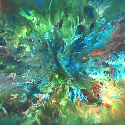 Abstracto fluido y vibrante de Jonas Weikel