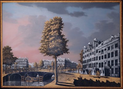 Vista del Herengracht con Vista al Binnenamstel y el Nieuwe Herengracht, Ámsterdam, 1776 de Jonas Zeuner