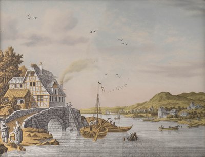 Casas a lo largo de un río de Jonas Zeuner