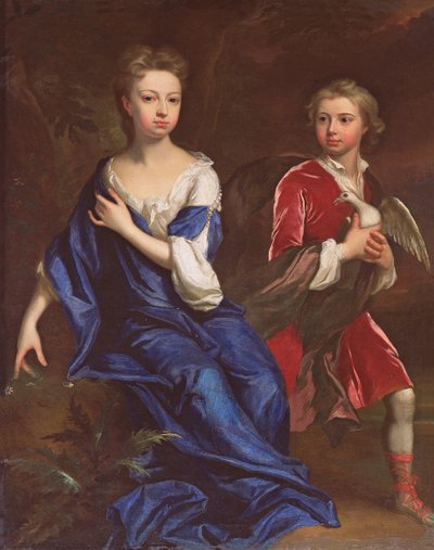Lady Catherine y el Honorable Robert Herbert de Jonathan Richardson