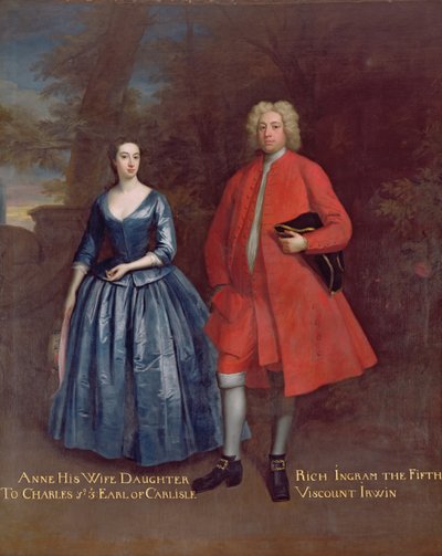 Retrato de Rich, 5º Vizconde Irwin y su Esposa Anne, c.1715-20 de Jonathan Richardson