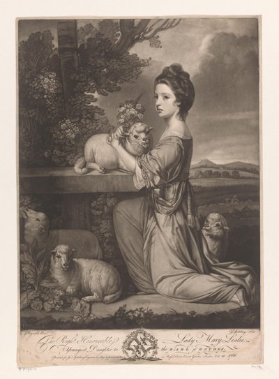 Portret de Mary Leslie La Muy Honorable Lady Mary Leslie (título sobre el objeto) de Jonathan Spilsbury