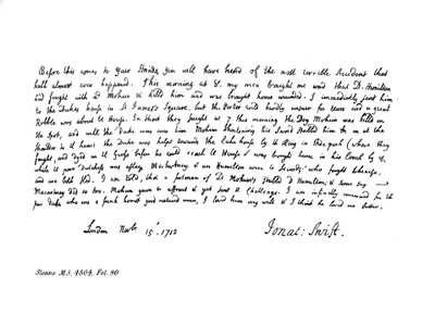 Extracto del diario del Decano Swift, dirigido a la Sra. Dingley, 1712, 1840 de Jonathan Swift