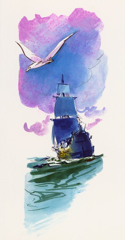 Ilustración de Los viajes de Gulliver, novela de Jonathan Swift (1667-1745), dibujo de Jonathan Swift