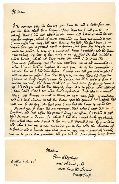 Carta de Jonathan Swift a Henrietta Howard, 21 de noviembre de 1730 de Jonathan Swift