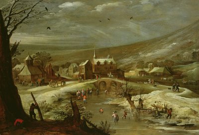 Campo con Patinadores de Joos or Josse de Momper