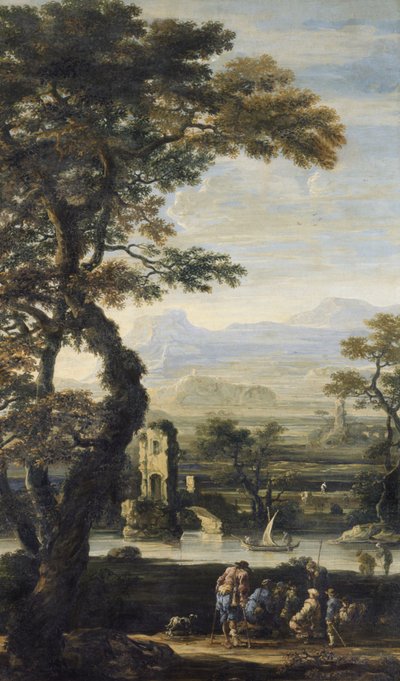 Pastores en la orilla del río de Joos or Josse de Momper