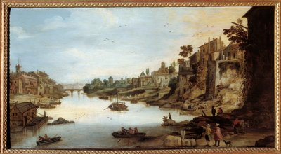 Vista del Tíber en Roma de Joos or Josse de The Younger Momper