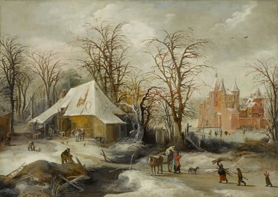 Paisaje de invierno, circa 1625-1630 de Joos or Josse de The Younger Momper