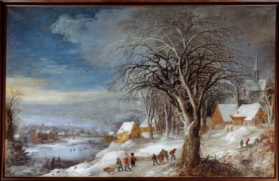 Paisaje de invierno de Joos or Josse de The Younger Momper