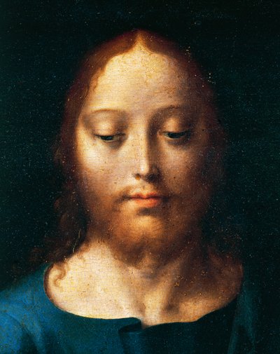 Rostro de Cristo, La Última Cena (detalle) de Joos van Cleve