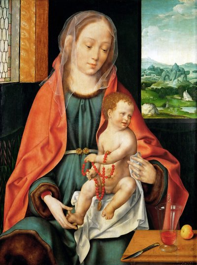Arte flamenco temprano: La Virgen y el Niño por Joos van Cleve, ca 1530. Museo de Historia del Arte, Viena de Joos van Cleve