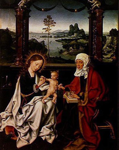 La Virgen y el Niño con Santa Ana de Joos van Cleve