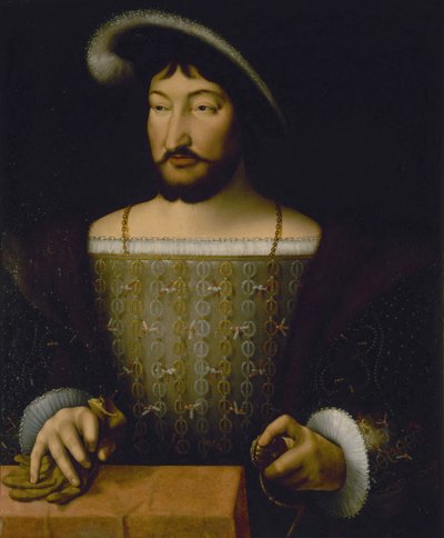 Retrato de Francisco I, rey de Francia, c.1535 (óleo sobre anvas) de Joos van Cleve