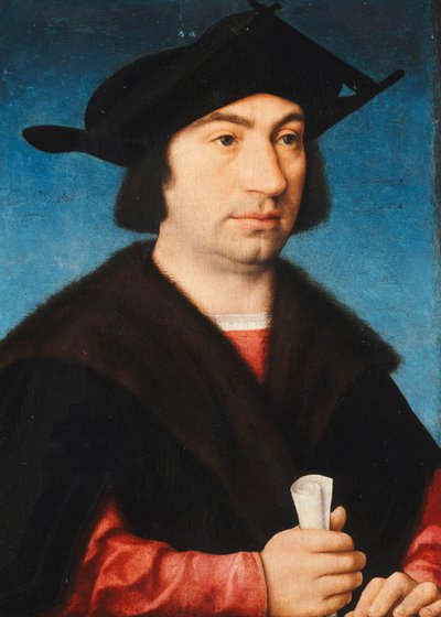Retrato de Stefano Raggio, medio cuerpo de Joos van Cleve