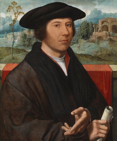 Retrato de un hombre, 1528-29 de Joos van Cleve