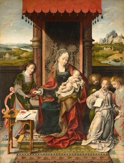 Virgen con el Niño y ángeles de Joos van Cleve