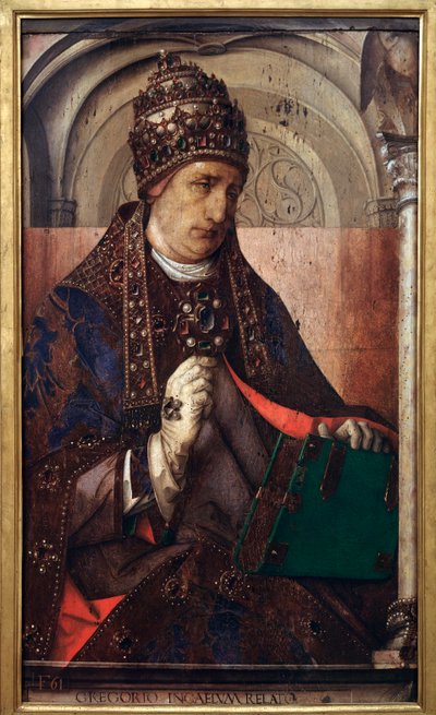 Retrato del Papa Gregorio I, c.1435-75 de Joos van Gent