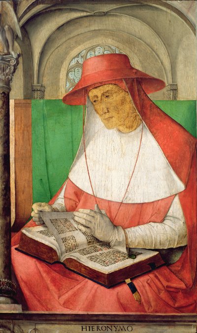 Retrato de San Jerónimo (347-420) de Joos van Gent