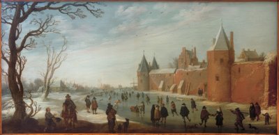 Patinadores en el foso de la ciudad de Joost Cornelisz. Droochsloot