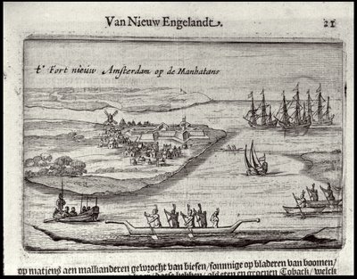 Vista de Nueva Ámsterdam, 1626-28 de Joost Hartgers