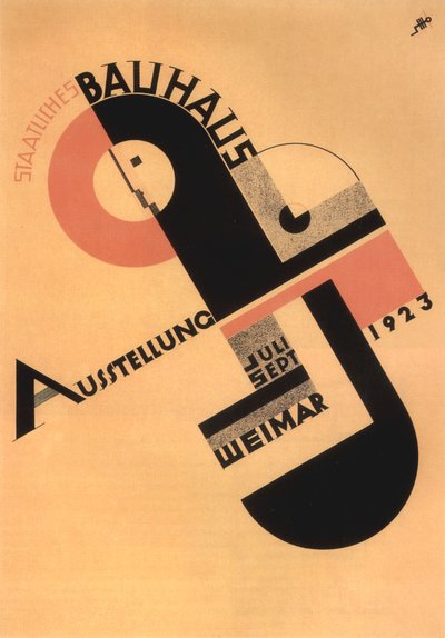 Publicidad de la exposición de la Bauhaus en Weimar de Joost Schmidt