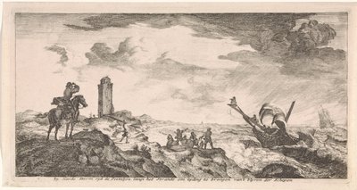 Tormenta en el mar Postal (título de la serie) de Joost van Geel