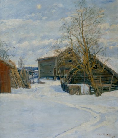 Casa en un Paisaje de Invierno de Jorgen Sorensen