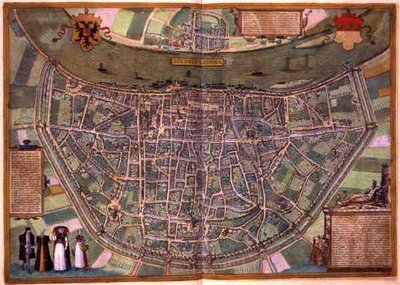 Mapa de Duisburg, de 
