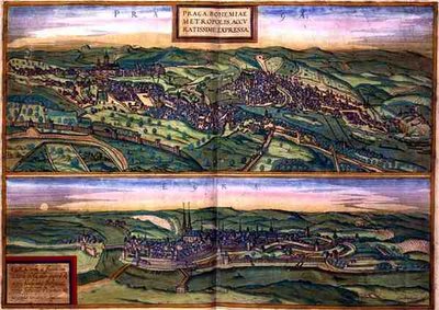 Mapa de Praga y Egg, de 
