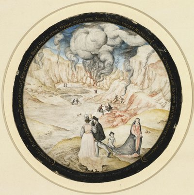 Los baños de azufre de la Solfatara cerca de Pozzuoli de Joris Hoefnagel