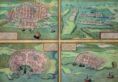 Mapa de Calais, Malta, Rodas y Famagusta, de 