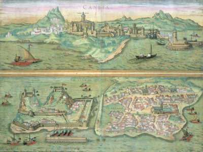 Mapa de Candia y Corfú, de 