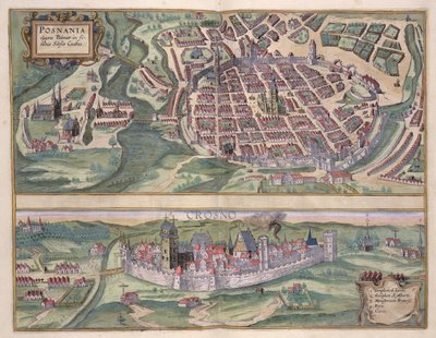Mapa de Poznan y Gruczno, de 