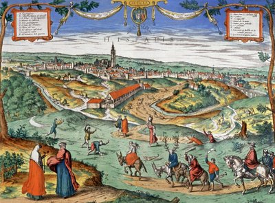 Vista de Sevilla, c.1550 (grabado) de Joris Hoefnagel