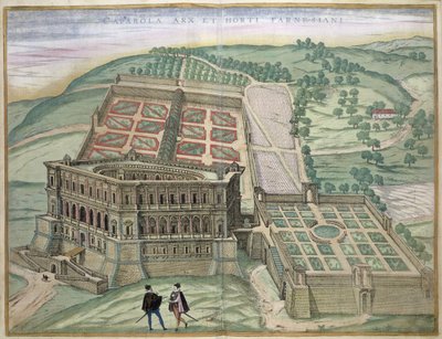Vista de la Villa Farnese y los Jardines, de 