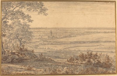 Paisaje extenso visto desde el borde de un bosque de Joris van der Haagen